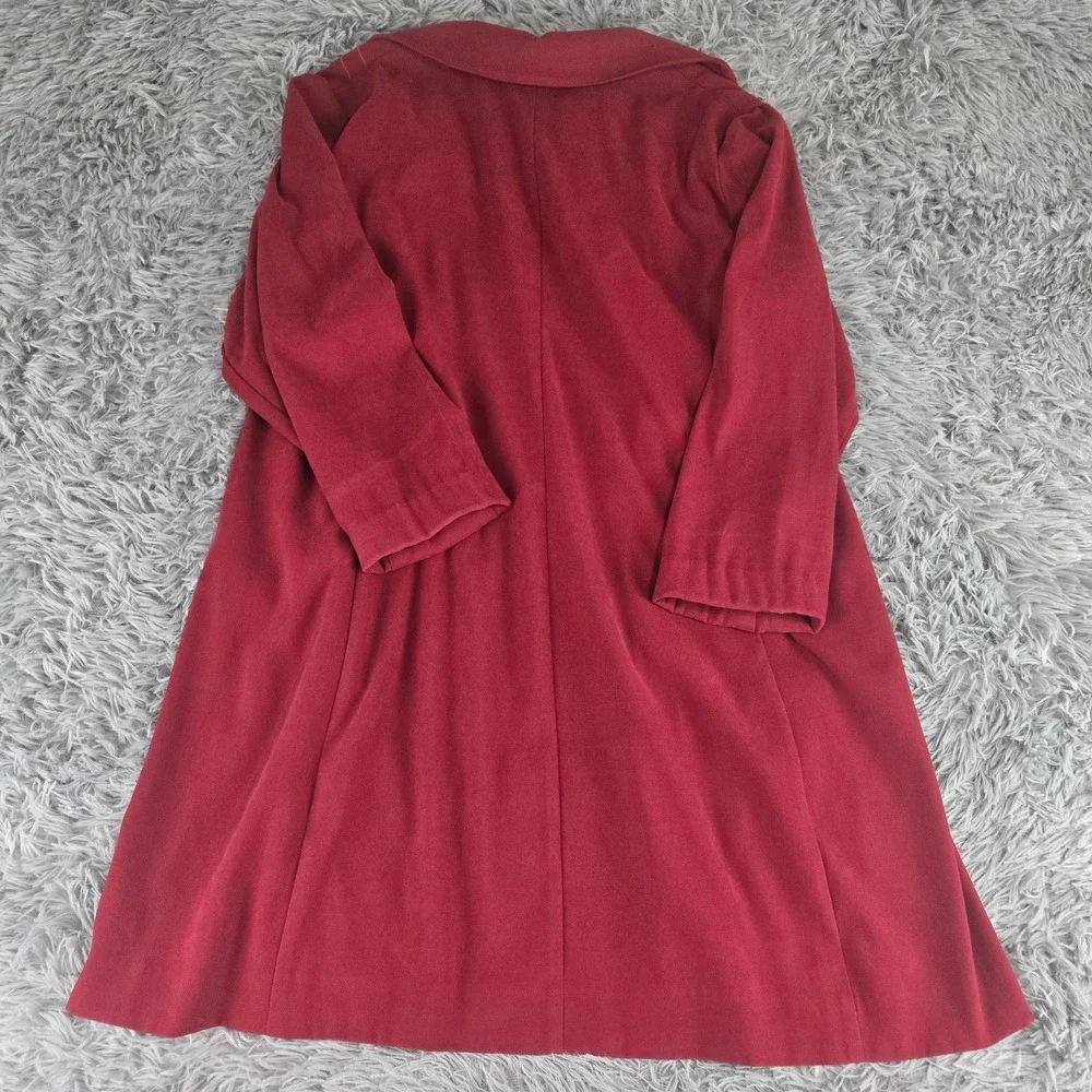 Studio 1 26758 Womens 18 Red Embroidered 3/4 Sleeve Drape‎ Front Jacket